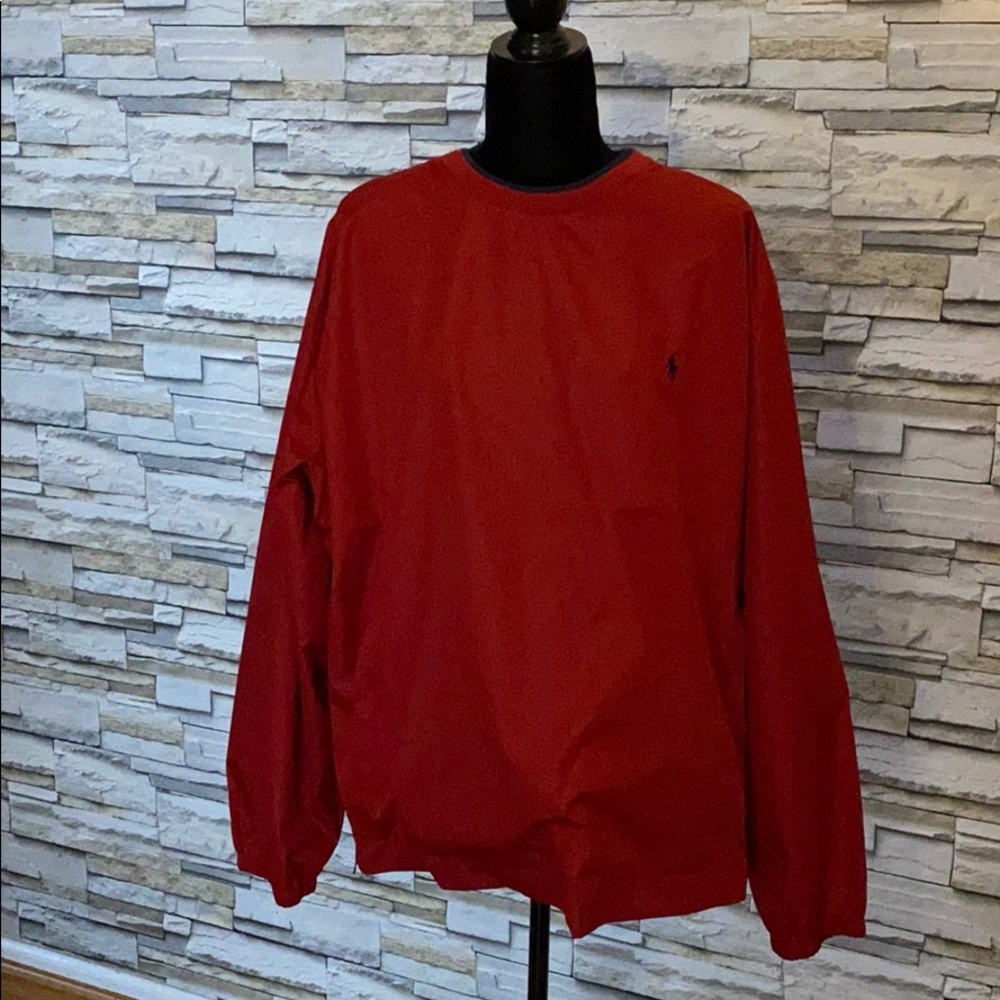 EUC Polo Golf red nylon long sleeve top XL